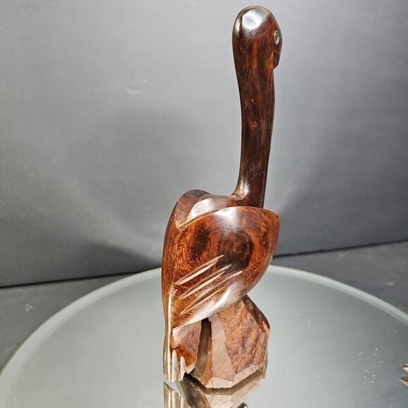 Roadrunner And Pelican Ironwood Wood Carvings. Roadrunner Mounts On Wall - Picture 10 of 15